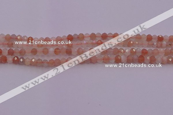 CRB715 15.5 inches 3*4mm faceted rondelle rainbow moonstone beads