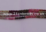 CRB717 15.5 inches 3*5mm faceted rondelle tourmaline beads