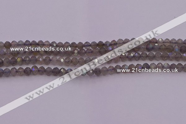 CRB719 15.5 inches 3*4mm faceted rondelle labradorite beads