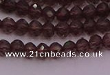 CRB720 15.5 inches 3*4mm faceted rondelle smoky quartz beads