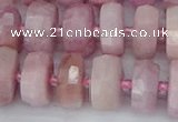 CRB828 15.5 inches 8*14mm faceted rondelle kunzite beads