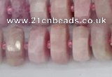 CRB829 15.5 inches 8*16mm faceted rondelle kunzite beads