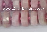 CRB829 15.5 inches 8*16mm faceted rondelle kunzite beads