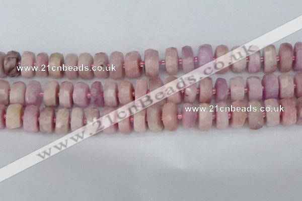 CRB829 15.5 inches 8*16mm faceted rondelle kunzite beads