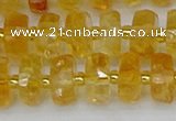 CRB842 15.5 inches 6*10mm faceted rondelle citrine beads