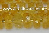 CRB844 15.5 inches 8*14mm faceted rondelle citrine beads