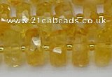 CRB845 15.5 inches 8*16mm faceted rondelle citrine beads