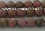 CRC1002 15.5 inches 8mm round matte rhodochrosite gemstone beads