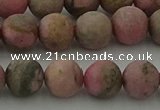 CRC1003 15.5 inches 10mm round matte rhodochrosite gemstone beads