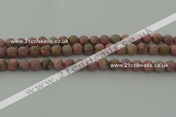 CRC1003 15.5 inches 10mm round matte rhodochrosite gemstone beads