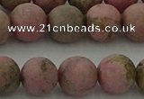 CRC1004 15.5 inches 12mm round matte rhodochrosite gemstone beads