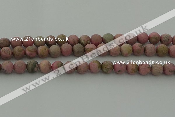 CRC1004 15.5 inches 12mm round matte rhodochrosite gemstone beads