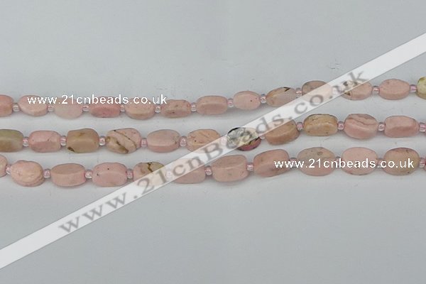 CRC1010 15.5 inches 8*10mm oval rhodochrosite gemstone beads