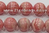 CRC102 15.5 inches 18mm round natural argentina rhodochrosite beads