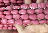 CRC1064 15.5 inches 13*18mm flat teardrop rhodochrosite beads