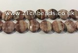 CRC1073 15.5 inches 25mm flat round rhodochrosite beads