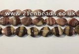 CRC1088 15.5 inches 18*25mm flat teardrop rhodochrosite beads