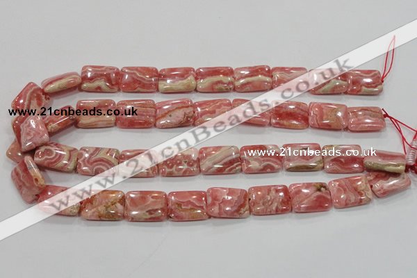 CRC109 15.5 inches 15*20mm rectangle natural argentina rhodochrosite beads