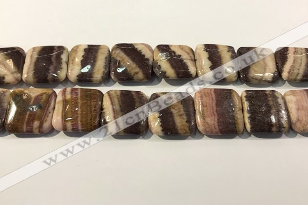 CRC1096 15.5 inches 25*25mm square rhodochrosite beads wholesale