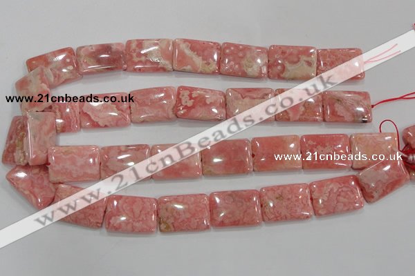 CRC110 15.5 inches 18*25mm rectangle natural argentina rhodochrosite beads