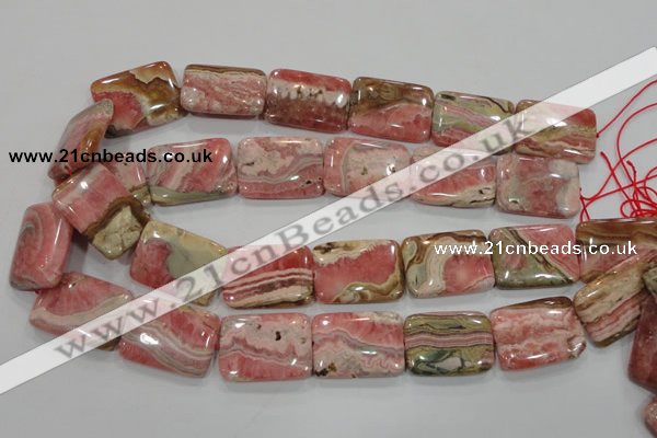 CRC111 15.5 inches 22*30mm rectangle natural argentina rhodochrosite beads