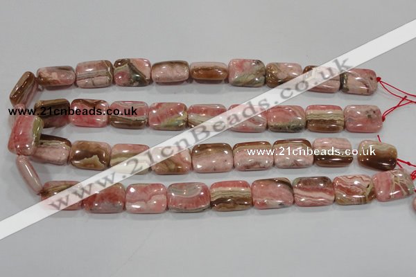 CRC112 15.5 inches 15*20mm rectangle natural argentina rhodochrosite beads