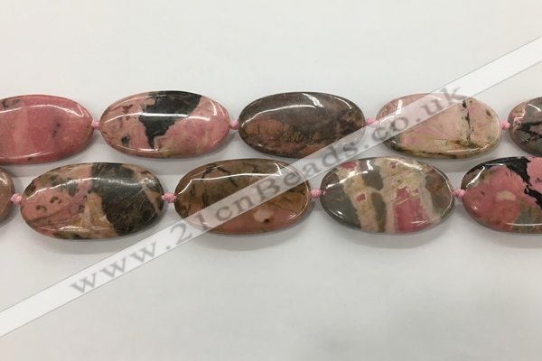 CRC1168 15.5 inches 30*50mm oval rhodochrosite gemstone beads