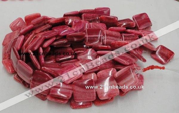 CRC15 16 inches 30*30mm square rhodochrosite beads wholesale