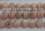 CRC152 15.5 inches 8mm round Argentina rhodochrosite beads