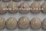 CRC155 15.5 inches 14mm round Argentina rhodochrosite beads