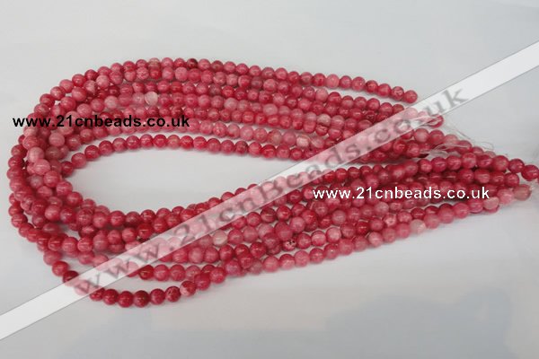 CRC18 15.5 inches 6mm round dyed rhodochrosite gemstone beads