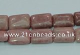 CRC206 16 inches 10*14mm rectangle rhodochrosite gemstone beads