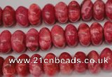 CRC21 15.5 inches 7*11mm rondelle dyed rhodochrosite gemstone beads