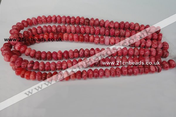 CRC21 15.5 inches 7*11mm rondelle dyed rhodochrosite gemstone beads