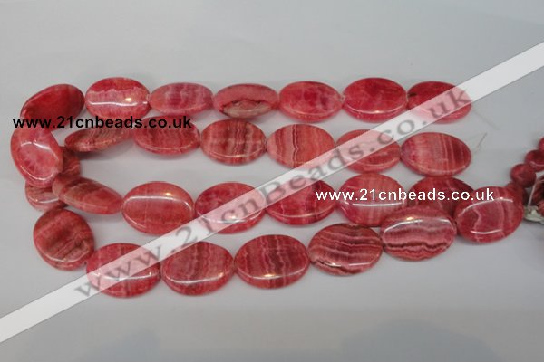 CRC27 15.5 inches 22*30mm oval dyed rhodochrosite gemstone beads