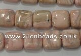 CRC302 15.5 inches 12*12mm square Peru rhodochrosite beads