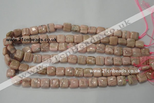CRC302 15.5 inches 12*12mm square Peru rhodochrosite beads