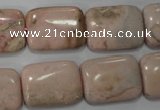 CRC306 15.5 inches 15*20mm rectangle Peru rhodochrosite beads