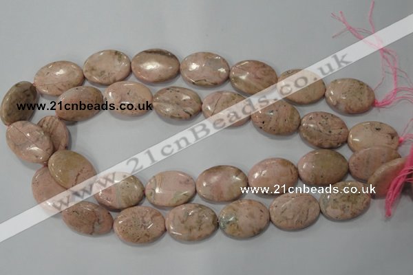 CRC307 15.5 inches 18*25mm oval Peru rhodochrosite beads