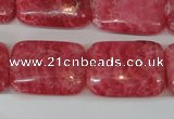 CRC34 15.5 inches 18*25mm rectangle dyed rhodochrosite gemstone beads