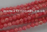 CRC400 15.5 inches 4mm faceted round synthetic rhodochrosite beads