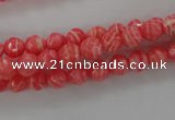 CRC401 15.5 inches 6mm faceted round synthetic rhodochrosite beads