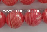 CRC408 15.5 inches 20mm faceted round synthetic rhodochrosite beads