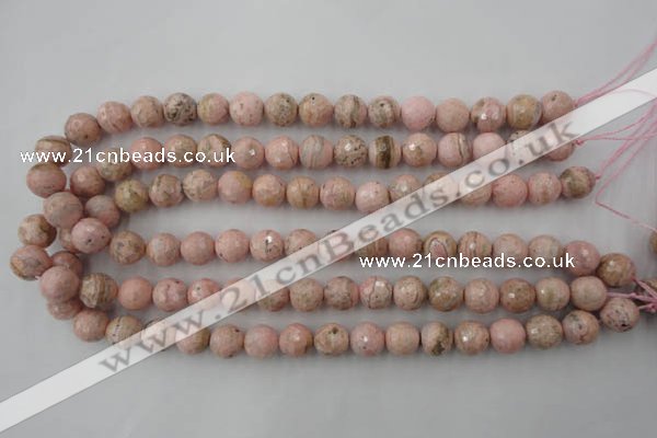 CRC451 15.5 inches 6mm faceted round Argentina rhodochrosite beads