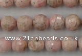 CRC456 15.5 inches 16mm faceted round Argentina rhodochrosite beads