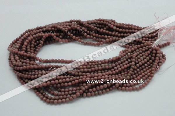 CRC50 15.5 inches 4mm round rhodochrosite gemstone beads wholesale