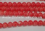 CRC501 15.5 inches 6mm round synthetic rhodochrosite beads