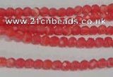 CRC510 15.5 inches 4mm faceted round synthetic rhodochrosite beads