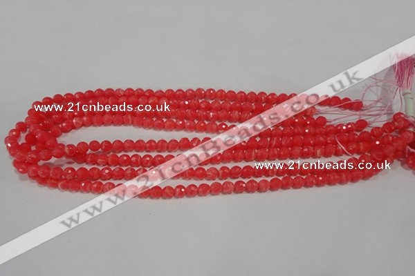 CRC511 15.5 inches 6mm faceted round synthetic rhodochrosite beads