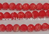 CRC512 15.5 inches 8mm faceted round synthetic rhodochrosite beads